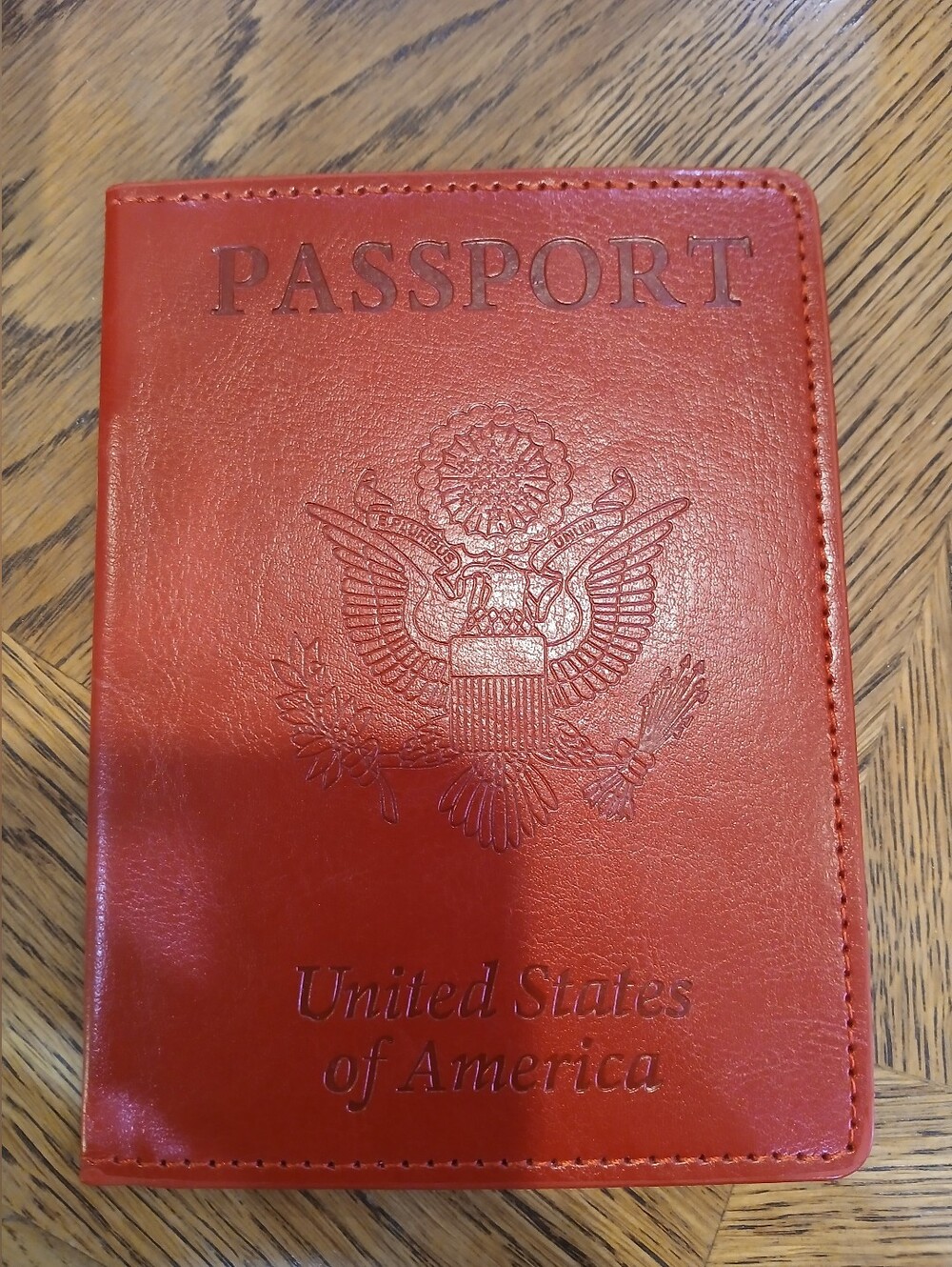 Red Passport Cover Holder - Unbranded